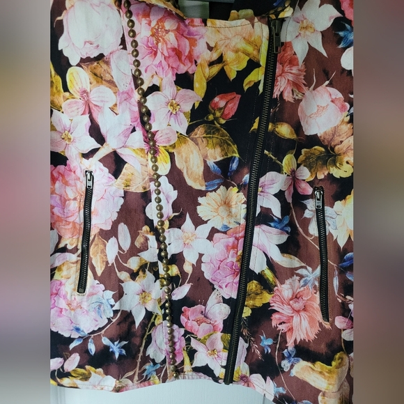 ARATTA Floral Women's Light Denim Jacket. Sz M. NWT - Picture 4 of 10